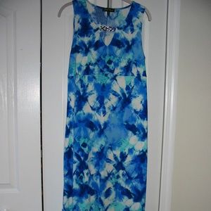 Slinky Brand Blue Maxi Dress Size M NWOT